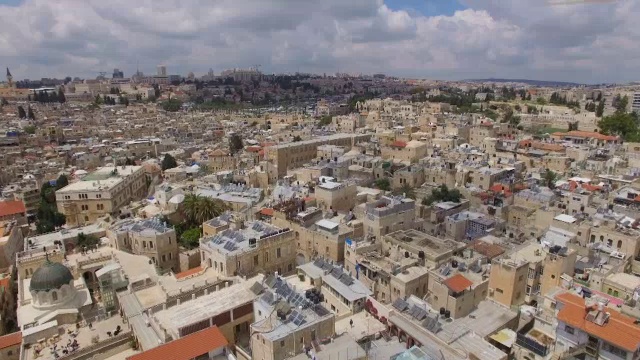 耶路撒冷老城鸟瞰图视频素材