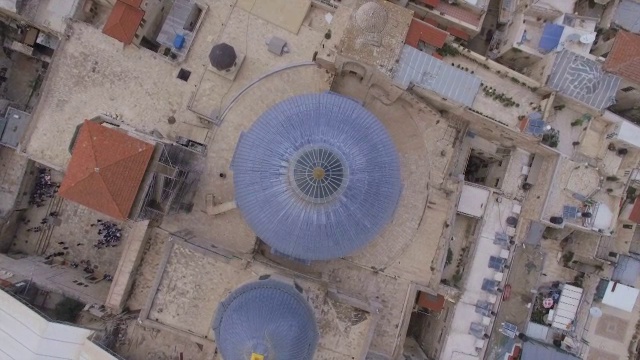 圣墓教堂垂直鸟瞰图视频素材