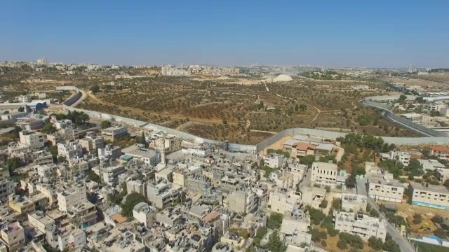 耶路撒冷基罗和拜特贾拉附近的以色列防御墙视频下载