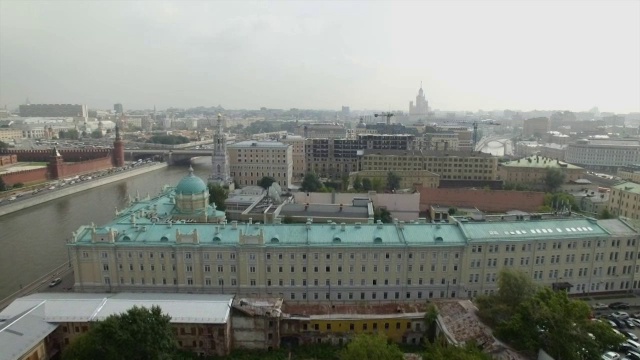 莫斯科河鸟瞰图视频下载