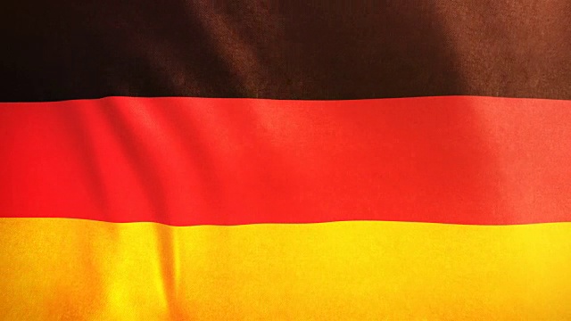 4k高度详细的德国国旗-可循环视频素材