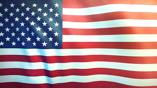 4k高度详细的美国国旗-可循环视频素材