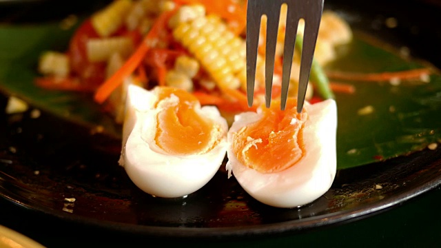鸡蛋木瓜沙拉泰国菜视频下载