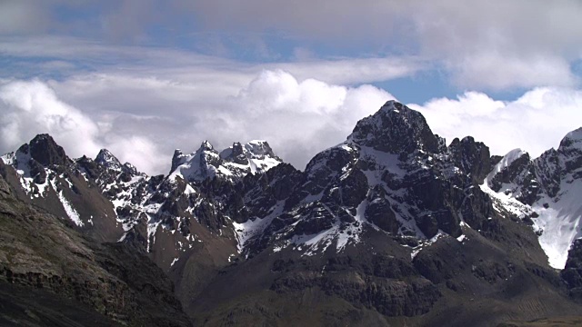 安第斯山脉山峰，静态中景视频下载