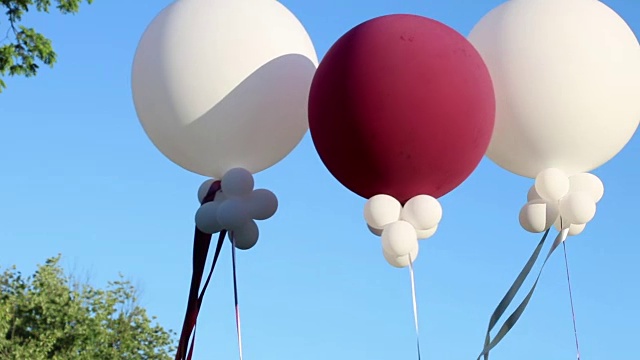 庆祝活动上的气球。高清视频视频下载
