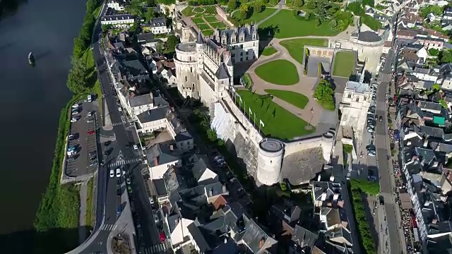Amboise城堡鸟瞰图视频下载