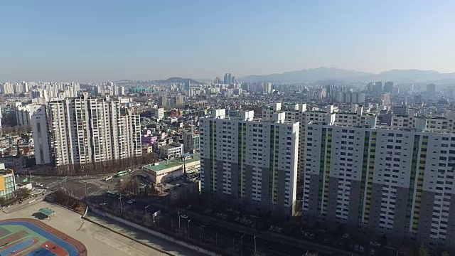 鸟瞰首尔古罗古住宅区视频素材