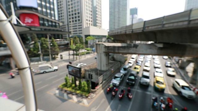 曼谷的交通堵塞，慢镜头视频下载
