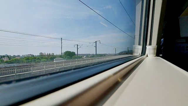 高速列车带来的景观视频素材