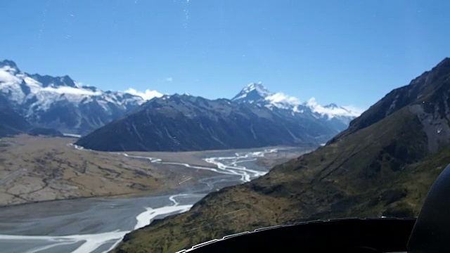美丽的风景俯瞰库克山，新西兰视频下载