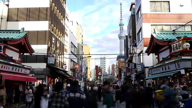 浅草寺地区，日本东京视频素材