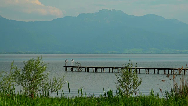 湖Chiemsee Seebruck附近Chiemgau,上巴伐利亚,德国巴伐利亚视频素材