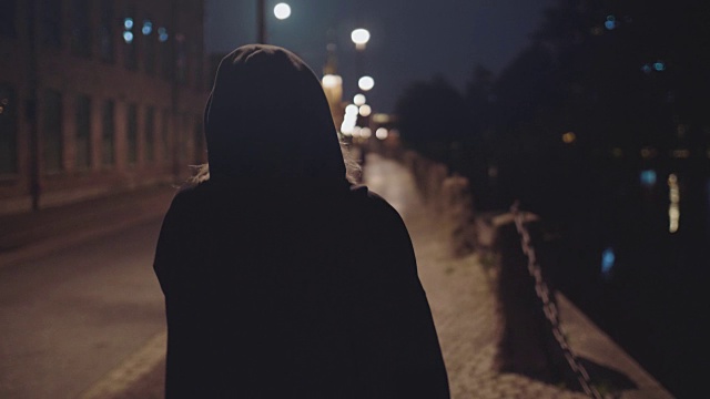 独自走在城市街道上的女人视频下载