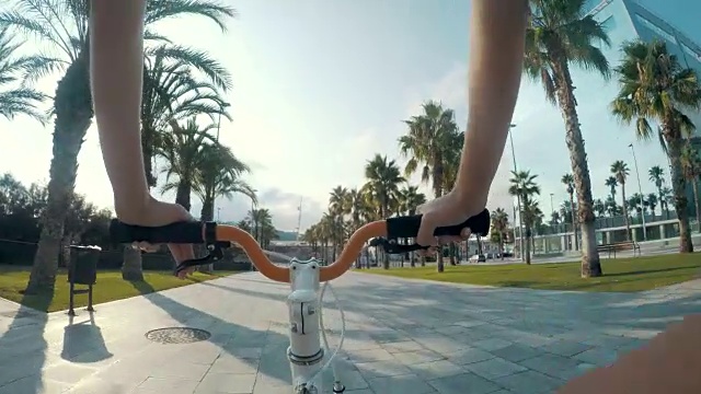 骑在巴塞罗那视频素材