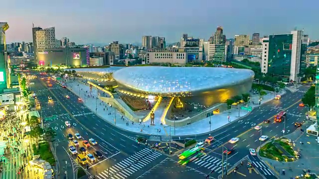 韩国首尔市晚上的4K时间，视频下载