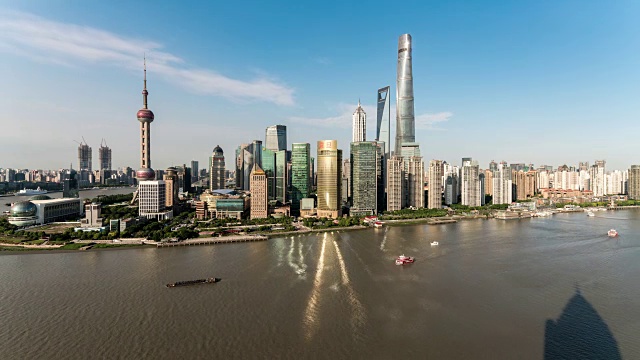 时光流逝上海天际线视频素材