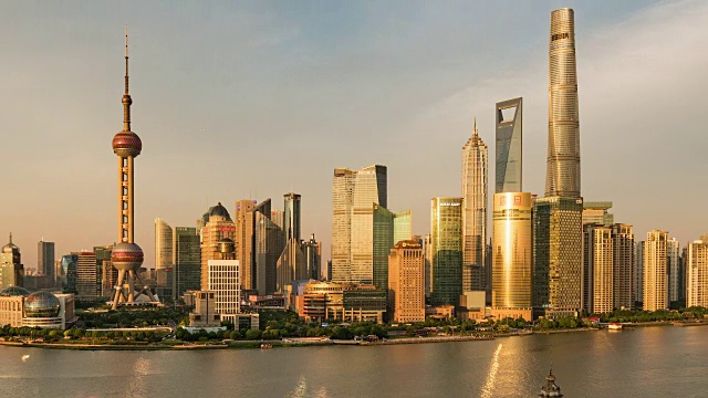 时光流逝上海天际线视频素材