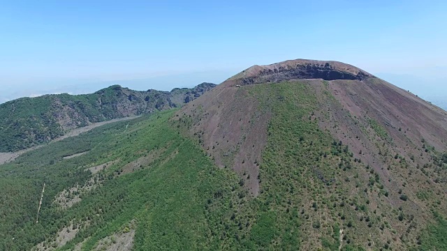 维苏威火山:鸟瞰图视频下载