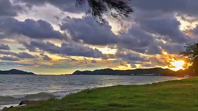 日落和海洋视频下载