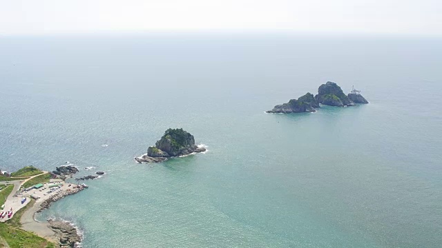 大屿岛(著名旅游景点)鸟瞰图视频素材