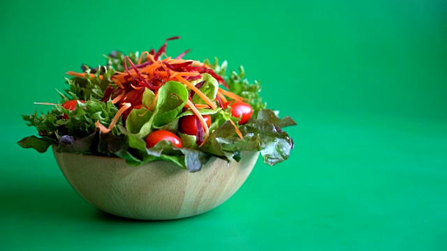 什锦蔬菜沙拉视频素材