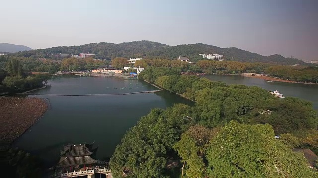 杭州西湖鸟瞰图视频素材