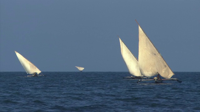 印度洋上的三角帆船视频下载