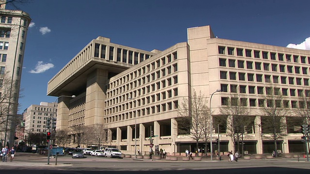美国华盛顿特区联邦调查局大楼WS视频素材