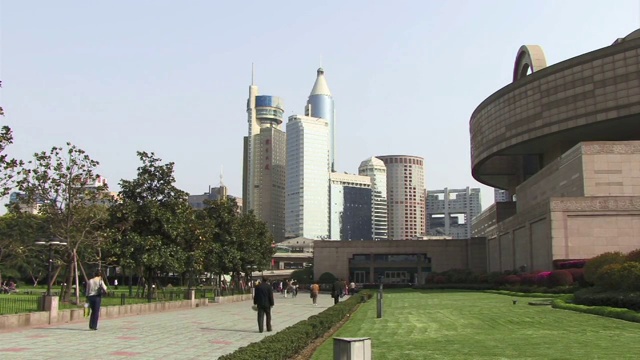 MS, PAN，中国，上海，人民广场和上海博物馆视频下载