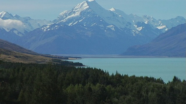WS，新西兰，库克山和湖视频素材