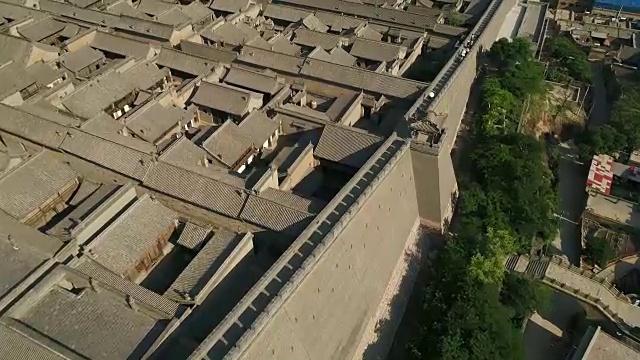 中国山西王家大院鸟瞰图视频素材
