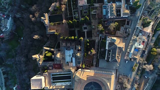 阿尔罕布拉宫(联合国教科文组织世界遗产)鸟瞰图视频素材