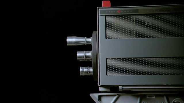 20世纪60年代带镜头塔的电影摄像机/美国加州洛杉矶视频素材