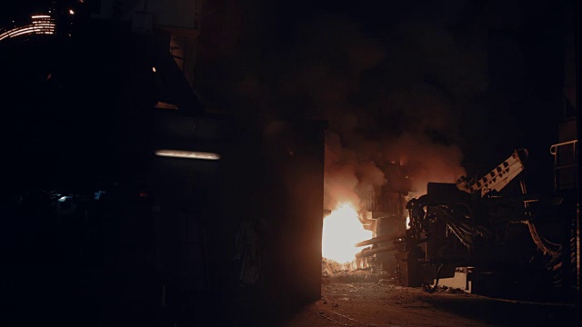 炼钢厂高炉火灾视频下载