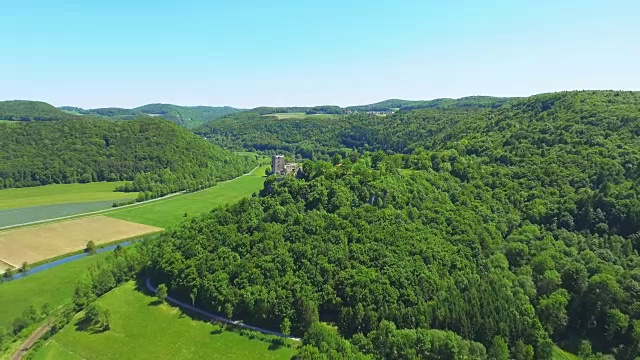 在北巴伐利亚法兰克瑞士的维森特河谷和内德克城堡视频下载
