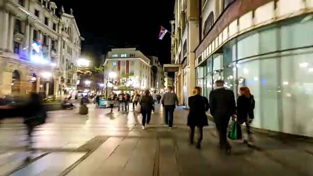 塞尔维亚贝尔格莱德市中心的Hyper Lapse视频下载