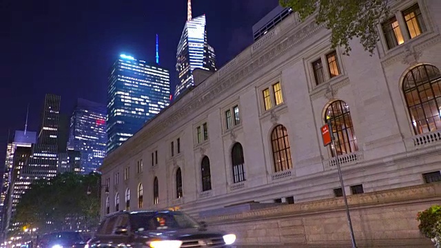 纽约公共图书馆，曼哈顿，纽约市，美国视频下载