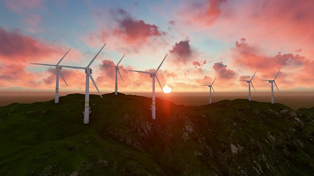 风力发电涡轮机视频下载