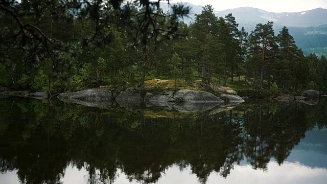挪威风景秀丽的湖泊视频素材