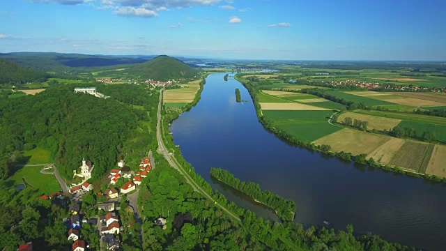 巴伐利亚州的多瑙河和瓦尔哈拉纪念馆视频下载