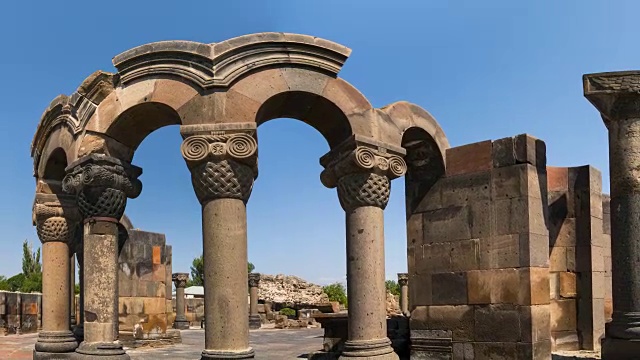兹瓦特诺茨大教堂，联合国教科文组织世界遗产地，埃奇米亚津市，亚美尼亚，中东视频下载