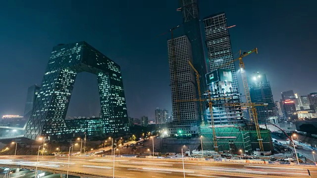 T/L PAN City in Construction /北京，中国视频下载