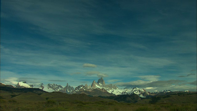 WS，阿根廷Los Glaciares国家公园的菲茨罗伊山视频素材
