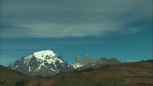 w, PAN, Cordillera del Paine, Torres del Paine国家公园，智利视频素材
