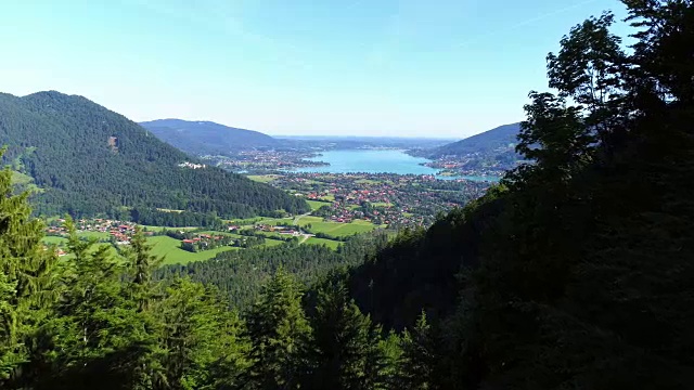 从南部观看巴伐利亚的泰根湖视频下载