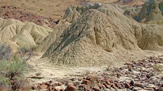 夏季荒地形成约翰戴化石床萨顿山1画山俄勒冈州18视频素材