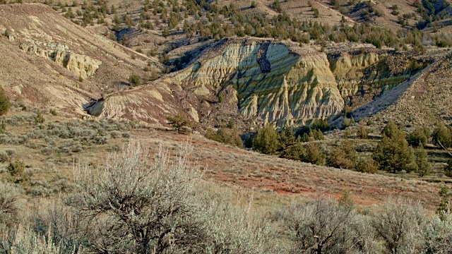 美丽的荒地，约翰·戴化石床，俄勒冈州45号，彩绘山视频下载