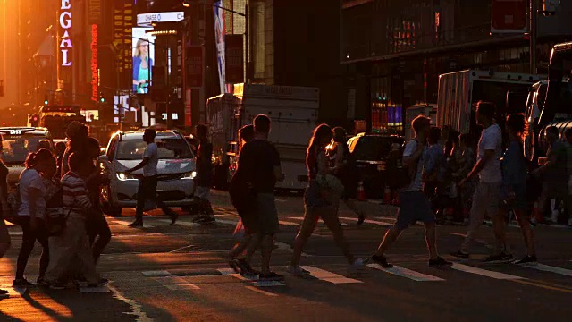 曼哈顿中城日落大道视频下载