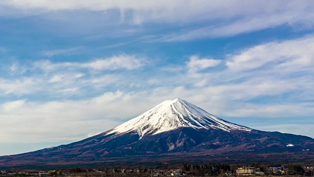 日本富士山的历史遗迹视频素材