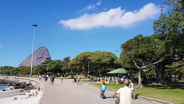 里约热内卢的弗拉门戈海滩视频素材